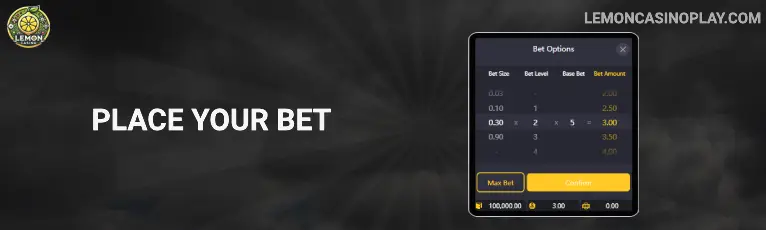 Place Your Bet Lemon casino